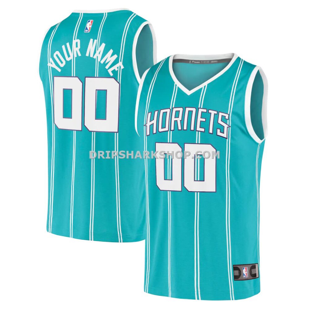 Men's Charlotte Hornets Fanatics Teal Fast Break Replica Custom Jersey Icon Edition