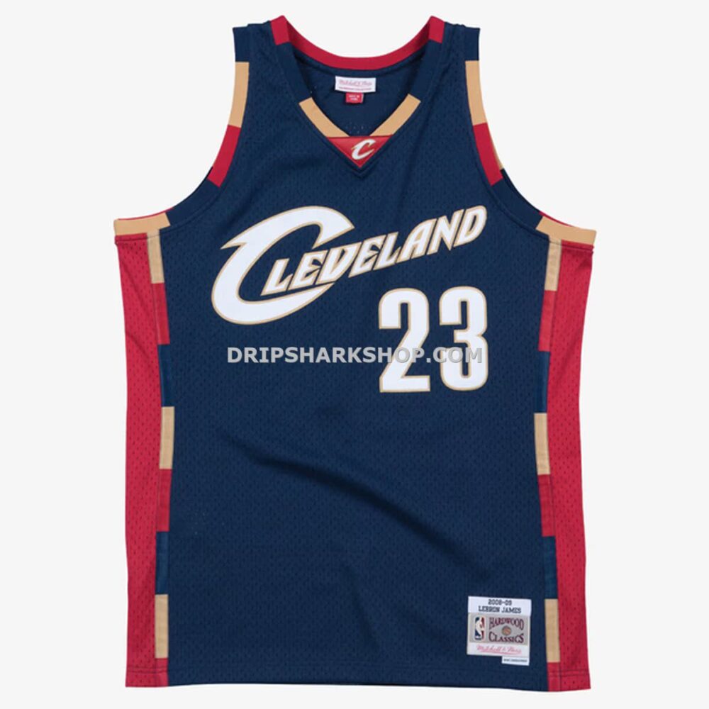 Mens Mitchell And Ness Lebron James Navy Cleveland Cavaliers Hardwood Classics Swingman Jersey