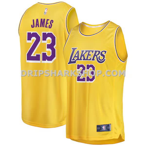 Mens Fanatics Lebron James Gold Los Angeles Lakers Big And Tall Fast Break Player Jersey Icon Edition