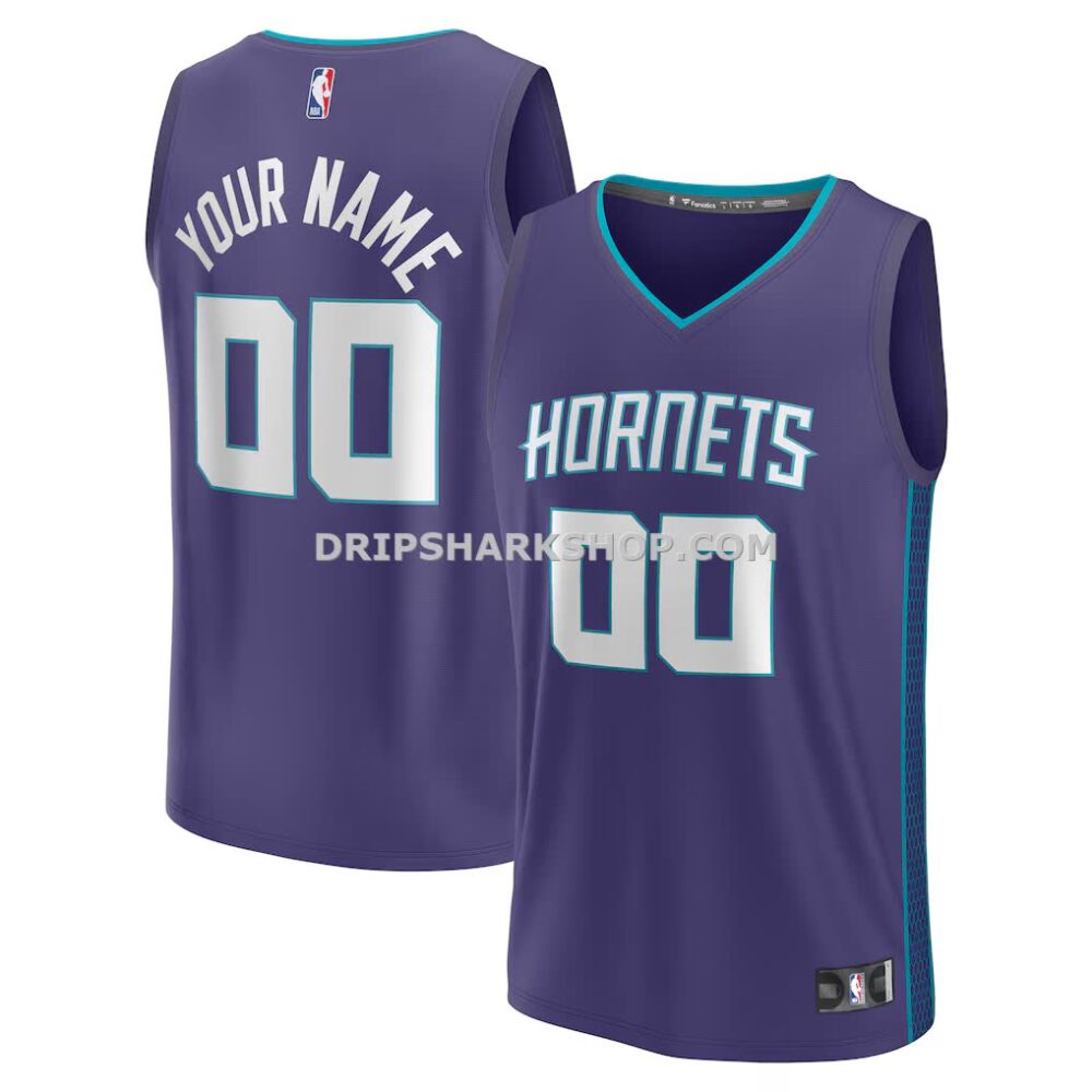 Men's Charlotte Hornets Fanatics Purple Fast Break Custom Jersey Statement Edition