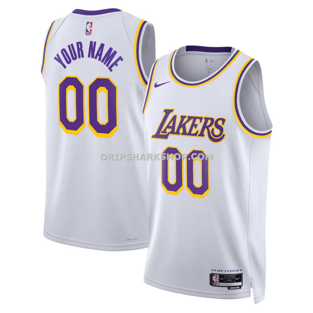 Unisex Nike White Los Angeles Lakers Swingman Custom Jersey Association Edition