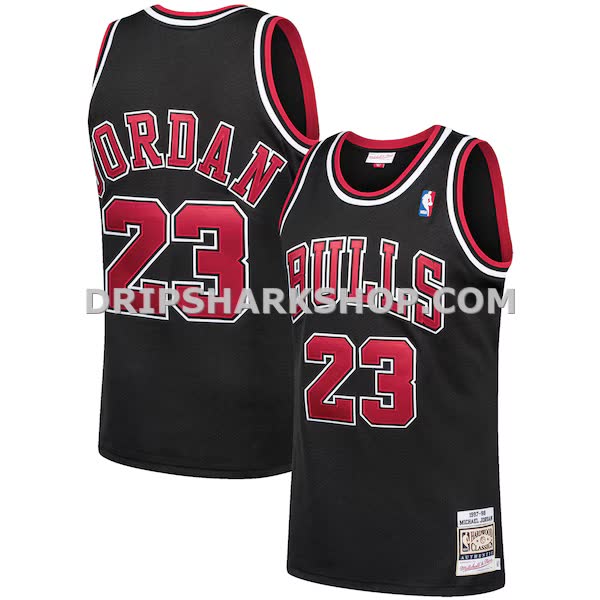 Mens Mitchell And Ness Michael Jordan Black Chicago Bulls 1997 98 Hardwood Classics Authentic Jersey_Pi3633000