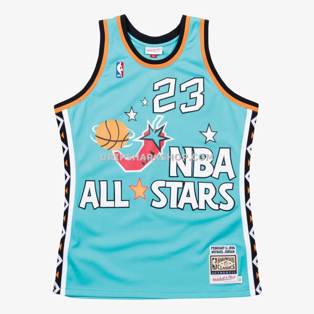 Mens Mitchell And Ness Michael Jordan Teal 1996 Nba All Star Game Authentic Jersey