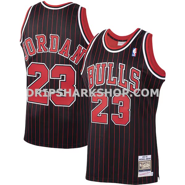 Mens Mitchell And Ness Michael Jordan Black Chicago Bulls 1995 96 Hardwood Classics Authentic Jersey_Pi4189000