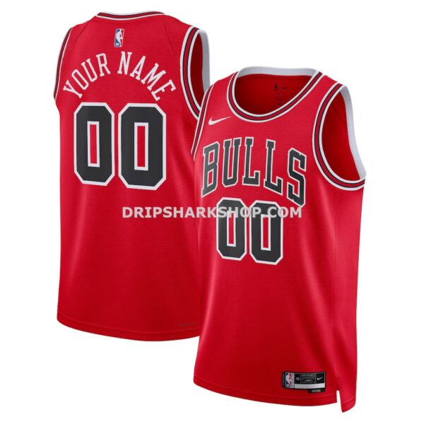 Men's Chicago Bulls Fanatics Red Fast Break Custom Jersey Icon Edition