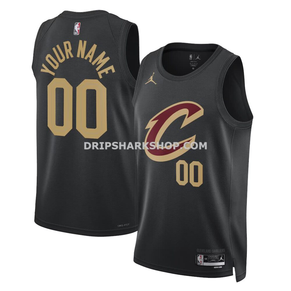 Unisex Cleveland Cavaliers Jordan Brand Black Swingman Custom Jersey Statement Edition