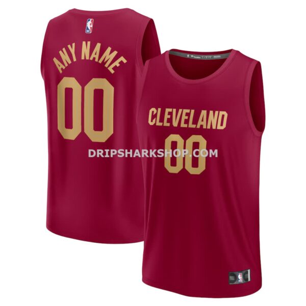 Men's Cleveland Cavaliers Fanatics Wine Fast Break Custom Jersey Icon Edition
