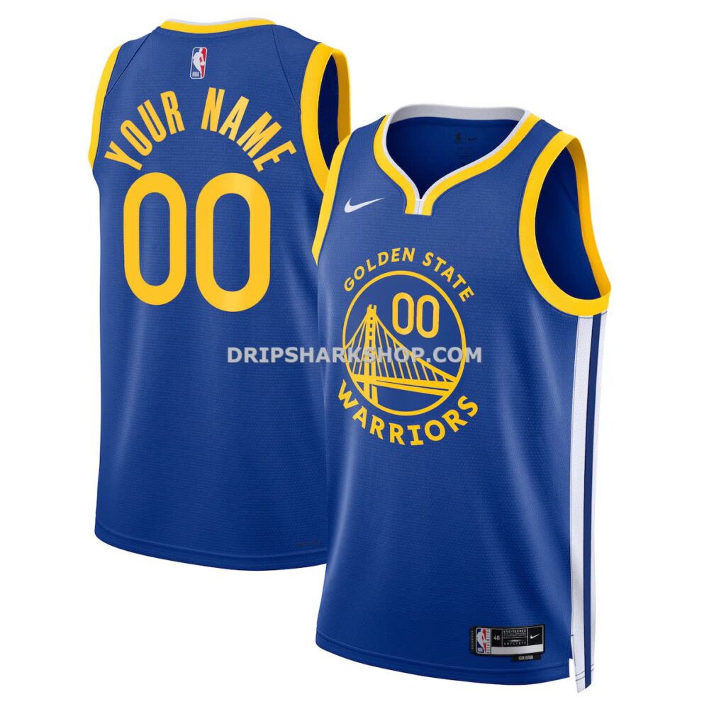 Unisex Nike Royal Golden State Warriors Swingman Custom Jersey Icon Edition