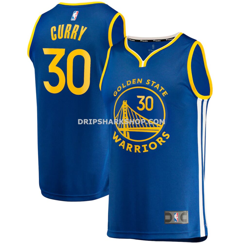 Mens Fanatics Stephen Curry Royal Golden State Warriors Fast Break Replica Jersey Icon Edition