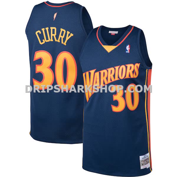 Mens Mitchell And Ness Stephen Curry Navy Golden State Warriors 2009 10 Big And Tall Hardwood Classics Swingman Jersey_P