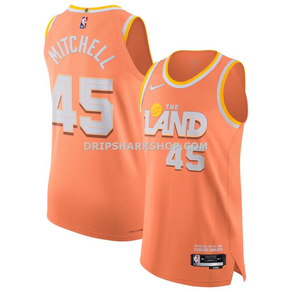 Unisex Cleveland Cavaliers Donovan Mitchell Nike Orange 2025 26 Authentic Jersey City Edition