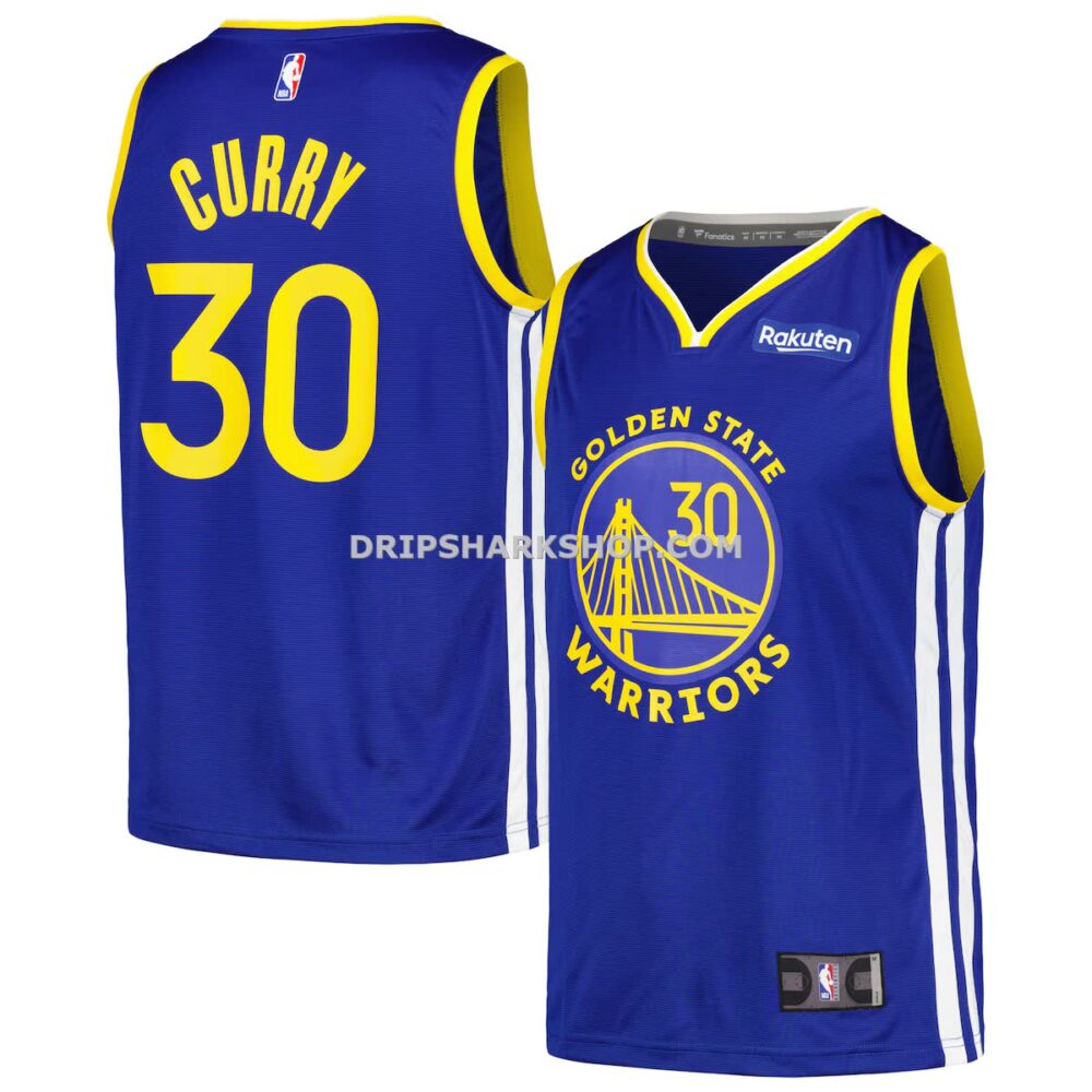 Mens Fanatics Stephen Curry Royal Golden State Warriors Fast Break Player Badge Jersey