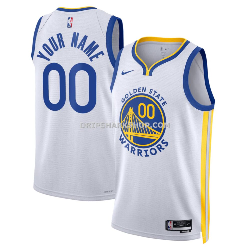 Unisex Nike White Golden State Warriors Swingman Custom Jersey Association Edition