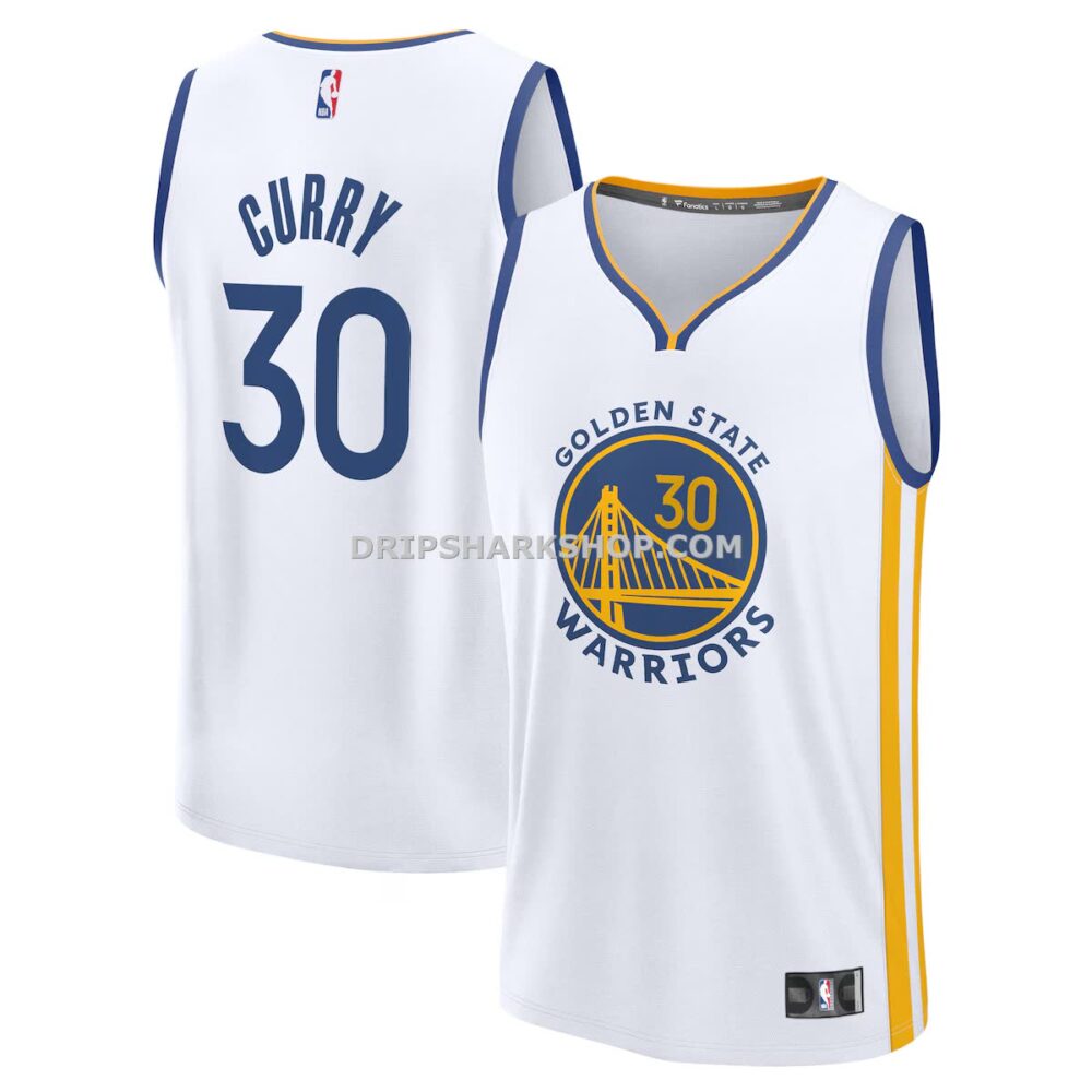 Mens Fanatics Stephen Curry White Golden State Warriors Fast Break Replica Jersey Association Edition