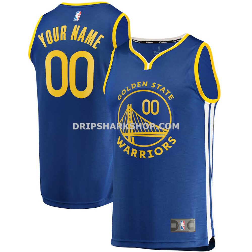 Men's Golden State Warriors Fanatics Royal Fast Break Custom Replica Jersey Icon Edition