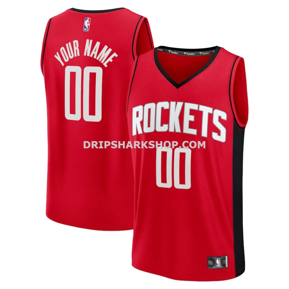 NBA115e5bM01-5a5d98 Men's Houston Rockets Fanatics Red Fast Break Custom Jersey Icon Edition