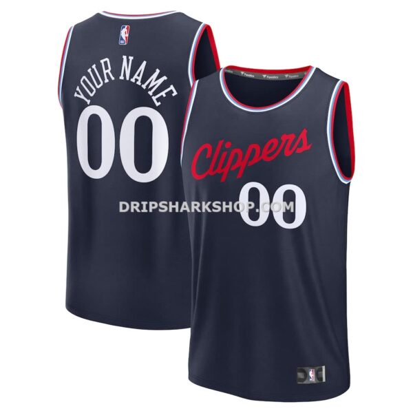 Men's La Clippers Fanatics Navy Fast Break Custom Jersey Icon Edition