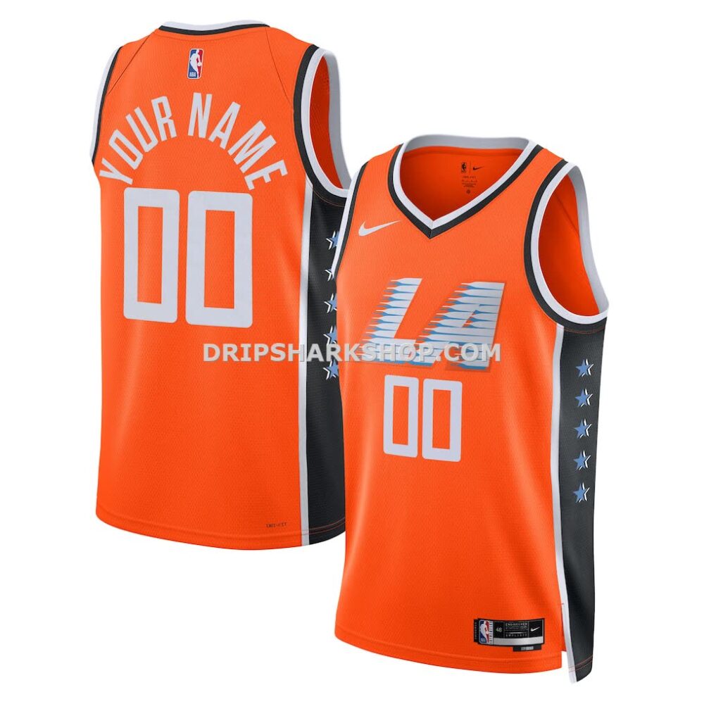 Unisex La Clippers Nike Orange 2025 26 City Edition Swingman Custom Jersey
