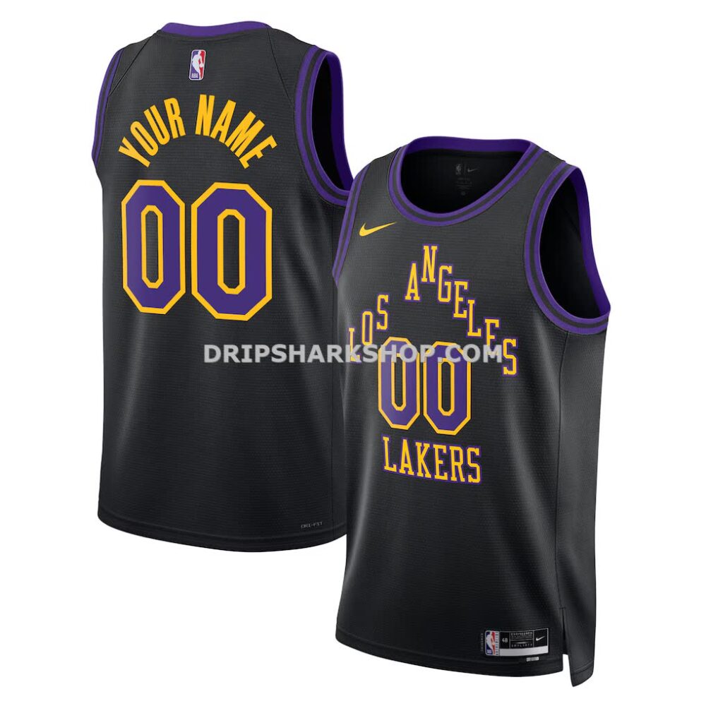 Unisex Los Angeles Lakers Nike Black 2025 26 City Edition Swingman Custom Jersey