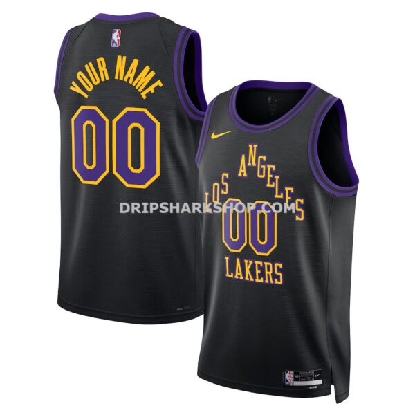 Unisex Los Angeles Lakers Nike Black 2025 26 City Edition Swingman Custom Jersey