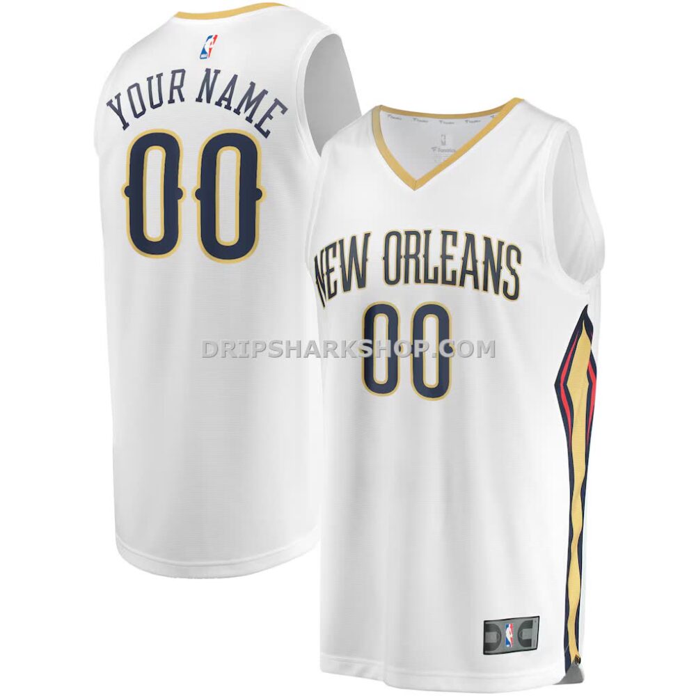 Unisex New Orleans Pelicans Fanatics White Custom Fast Break Jersey Association Edition