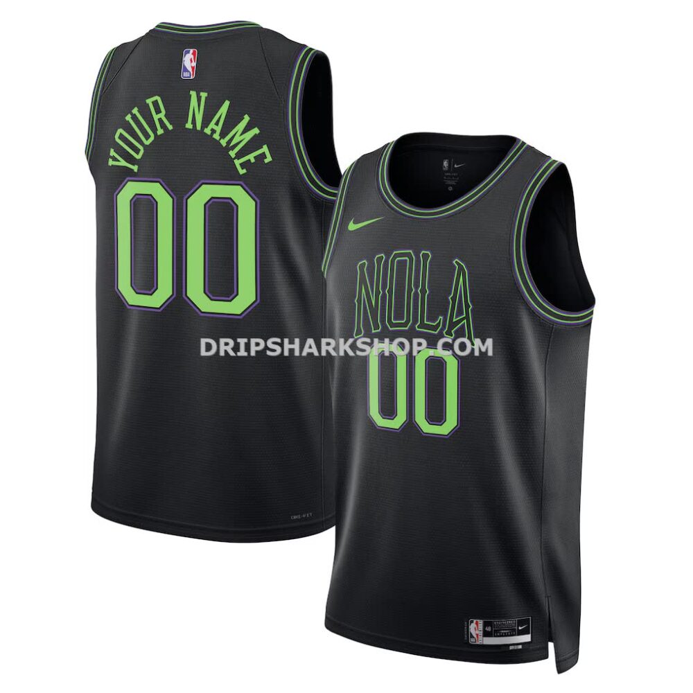 Unisex New Orleans Pelicans Nike Black 2025 26 City Edition Swingman Custom Jersey