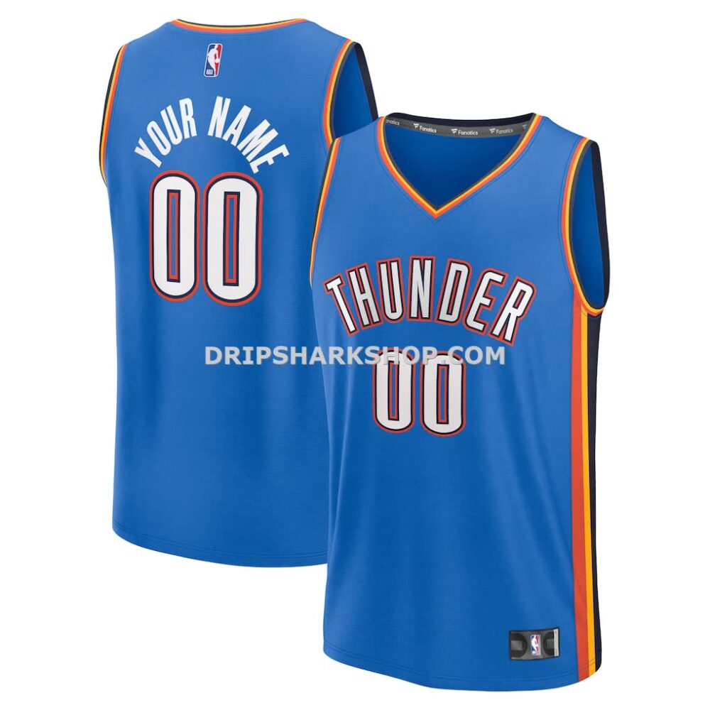 NBA21ed49M01-2943cd Men's Oklahoma City Thunder Fanatics Blue Fast Break Custom Jersey Icon Edition