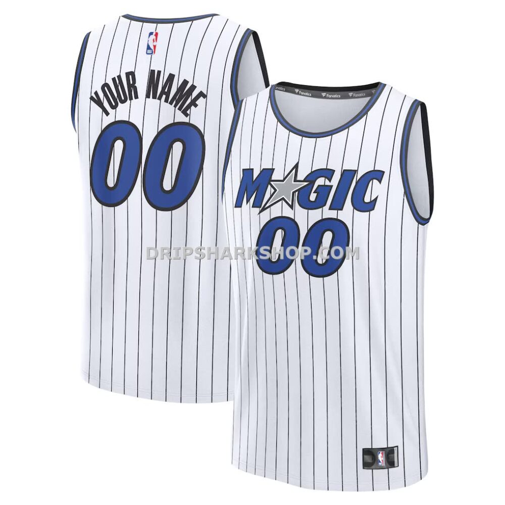 NBA221759M01-ebb227 Men's Orlando Magic Fanatics White Fast Break Replica Custom Jersey Association Edition