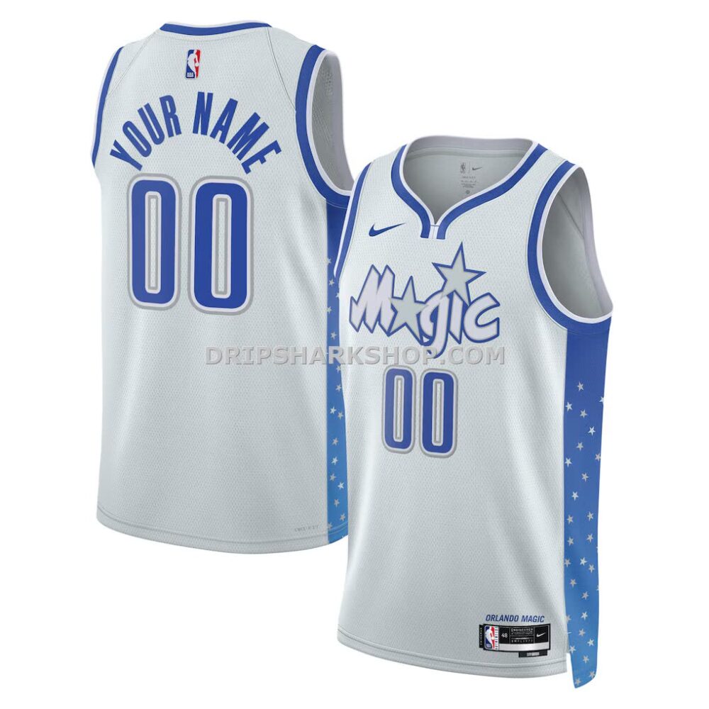 Unisex Orlando Magic Nike Silver 2025 26 City Edition Swingman Custom Jersey