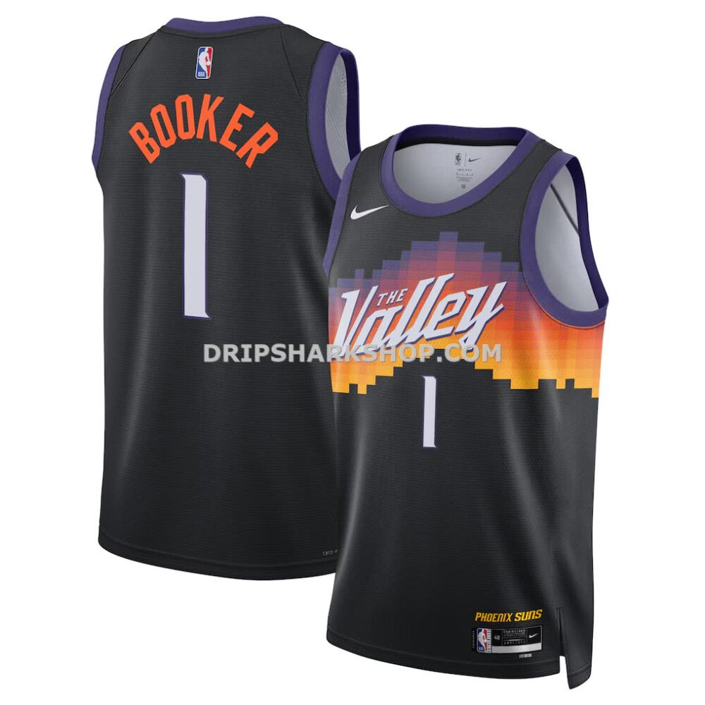 Unisex Phoenix Suns Devin Booker Nike Black 2025 26 Swingman Jersey City Edition