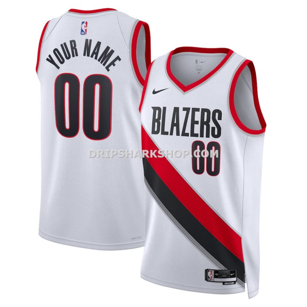 Unisex Portland Trail Blazers Nike White Swingman Custom Jersey Association Edition
