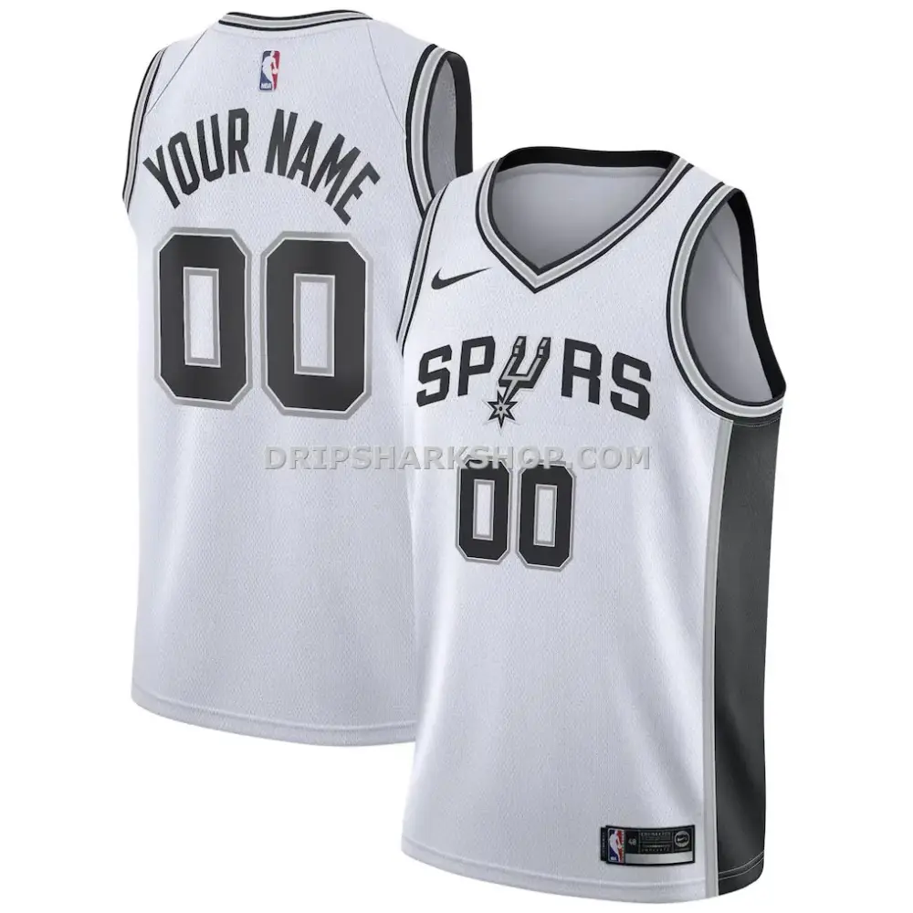 Men's San Antonio Spurs Nike White Custom Swingman Jersey Association Edition