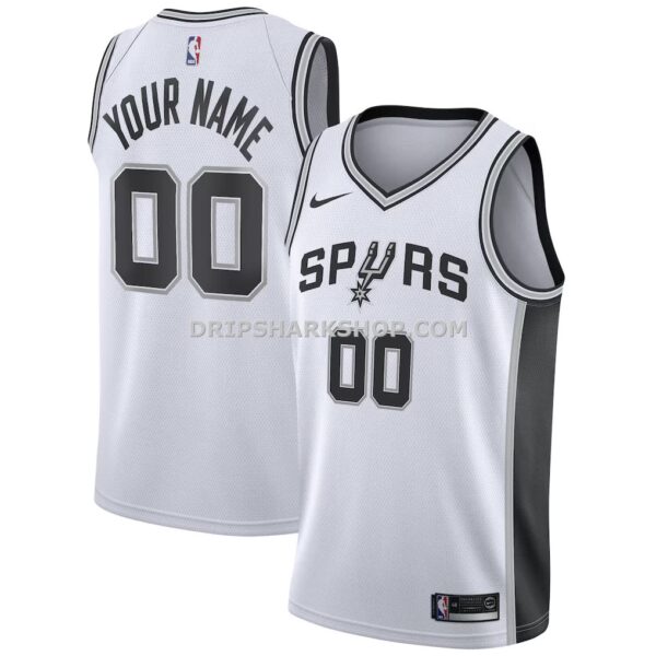 Men's San Antonio Spurs Nike White Custom Swingman Jersey Association Edition