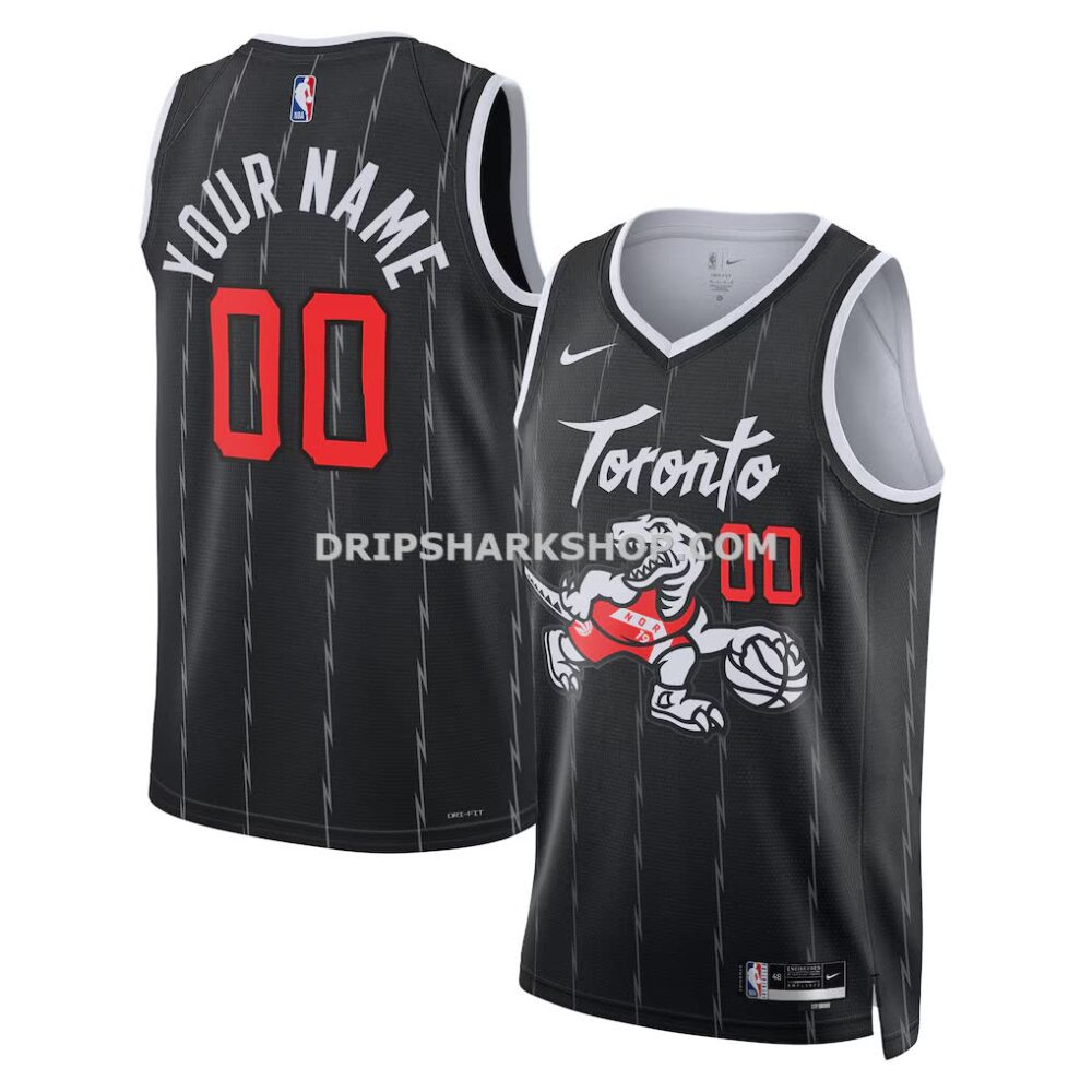 Unisex Toronto Raptors Nike Black 2025 26 City Edition Swingman Custom Jersey