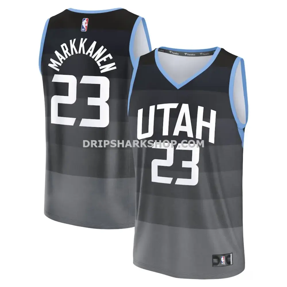 Men's Utah Jazz Lauri Markkanen Fanatics Black 2025 26 City Edition Fast Break Jersey