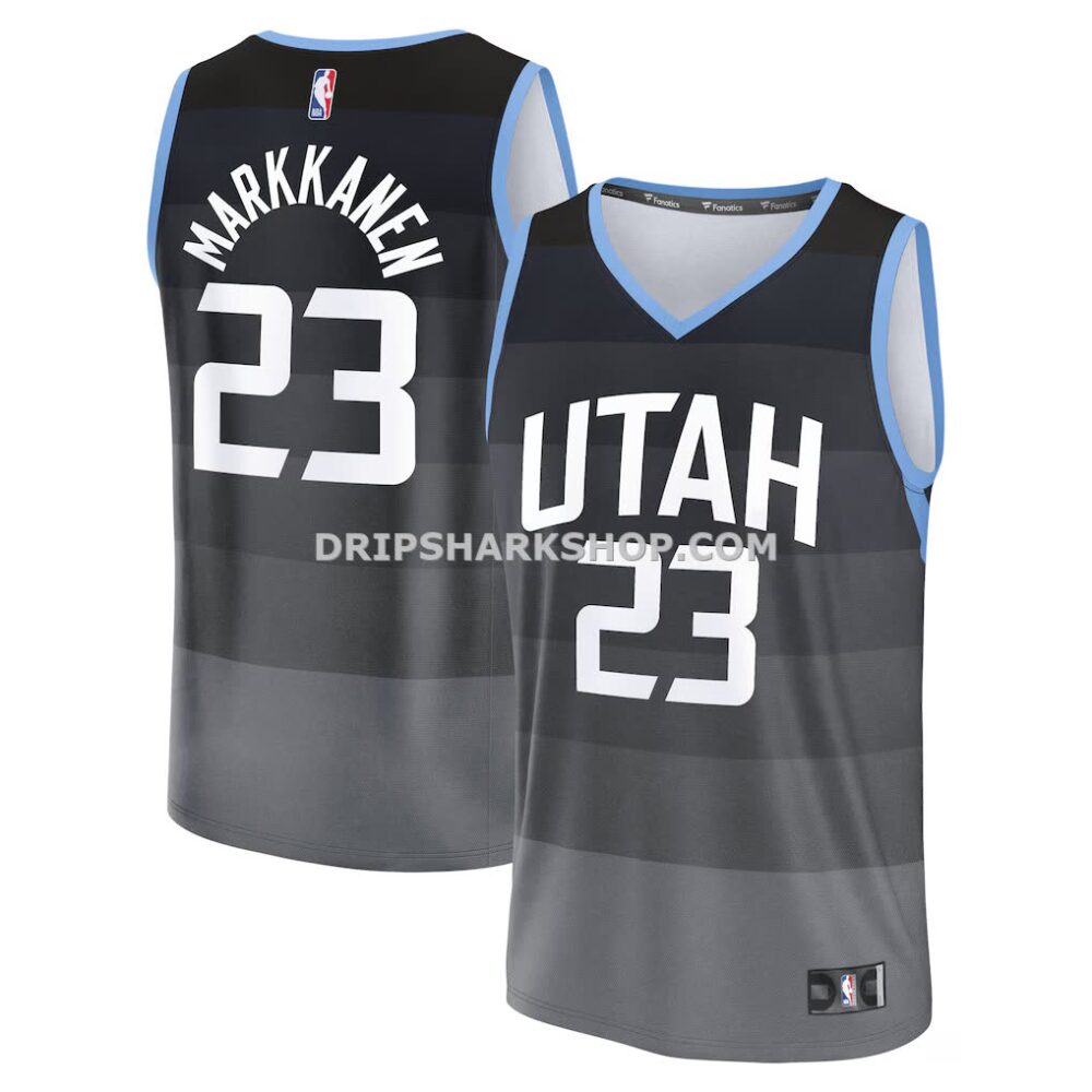 Men's Utah Jazz Lauri Markkanen Fanatics Black 2025 26 City Edition Fast Break Jersey