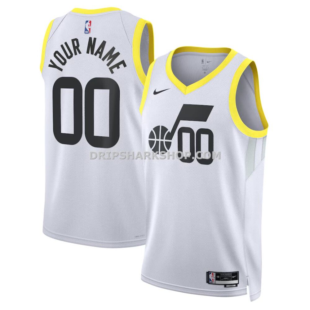 Unisex Utah Jazz Nike White Swingman Custom Jersey Association Edition