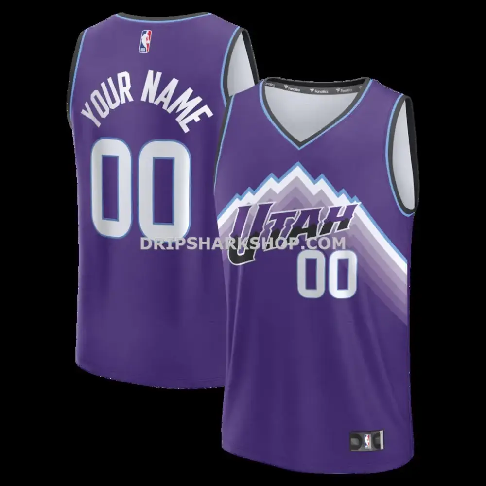 Men's Utah Jazz Fanatics Purple Fast Break Replica Custom Jersey Icon Edition