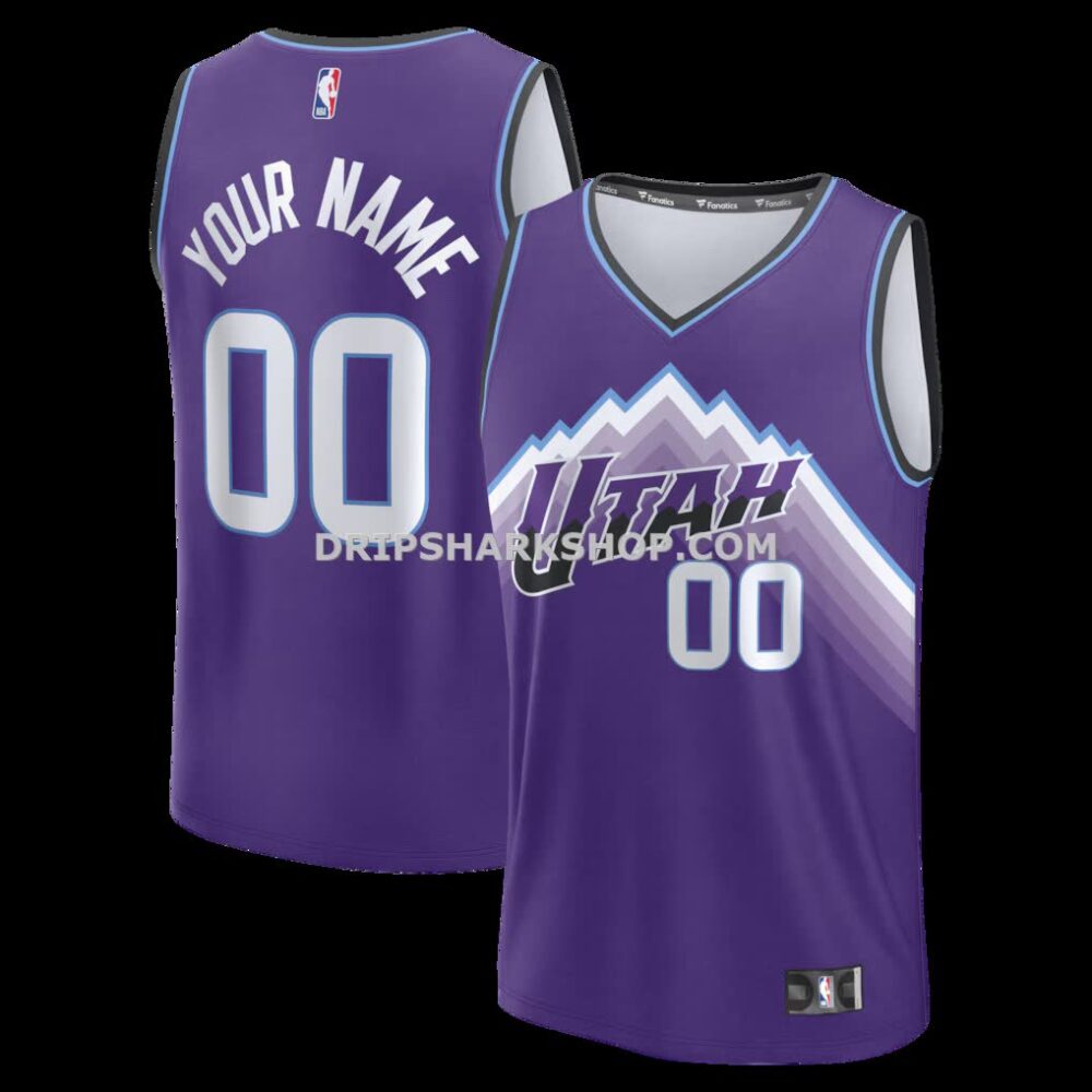Men's Utah Jazz Fanatics Purple Fast Break Replica Custom Jersey Icon Edition