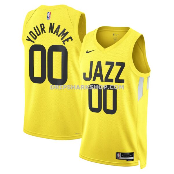 Unisex Utah Jazz Nike Gold Swingman Custom Jersey Icon Edition