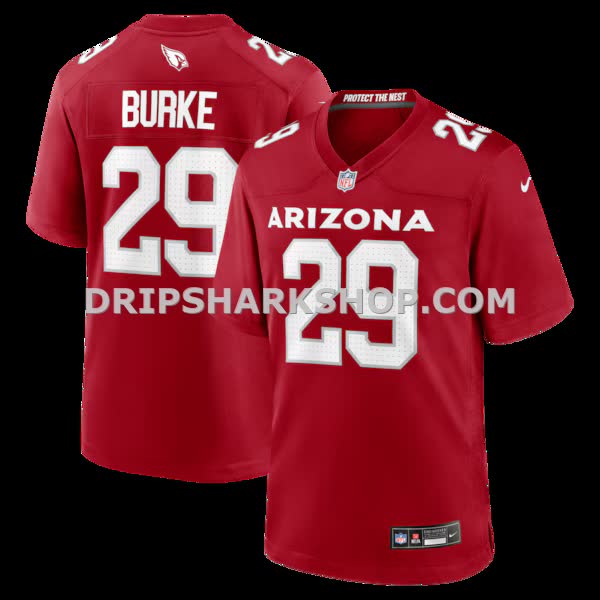 Mens Nike Denzel Burke Cardinal Arizona Cardinals Team Game Jersey