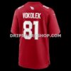 Mens Nike Travis Vokolek Cardinal Arizona Cardinals Team Game Jersey