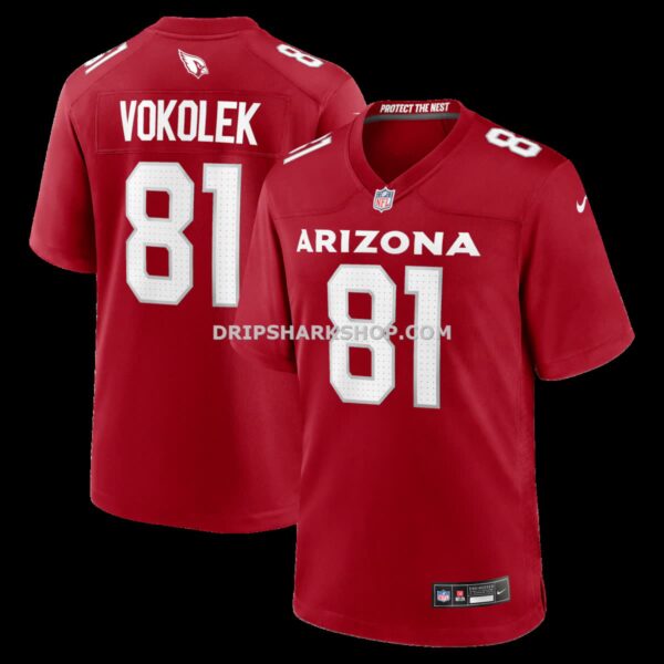 Mens Nike Travis Vokolek Cardinal Arizona Cardinals Team Game Jersey