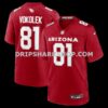 Mens Nike Travis Vokolek Cardinal Arizona Cardinals Team Game Jersey