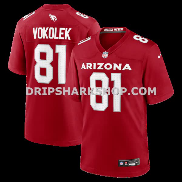 Mens Nike Travis Vokolek Cardinal Arizona Cardinals Team Game Jersey