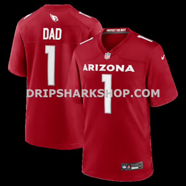 Mens Nike Number 1 Dad Cardinal Arizona Cardinals Game Jersey