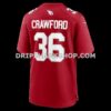 Mens Nike Kitan Crawford Cardinal Arizona Cardinals Team Game Jersey