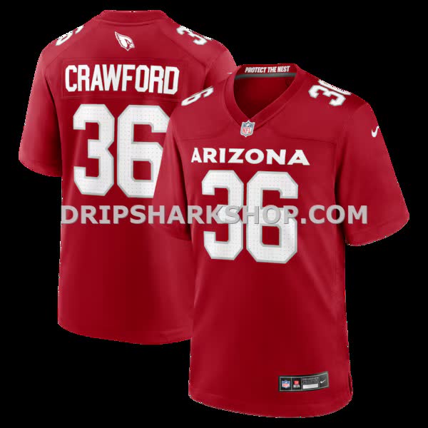 Mens Nike Kitan Crawford Cardinal Arizona Cardinals Team Game Jersey