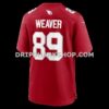 Mens Nike Xavier Weaver Cardinal Arizona Cardinals Team Game Jersey