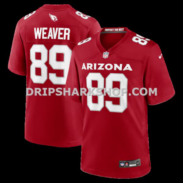 Mens Nike Xavier Weaver Cardinal Arizona Cardinals Team Game Jersey